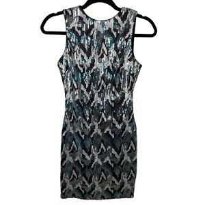 Dress the Population Sleeveless Sequin Mini Dress